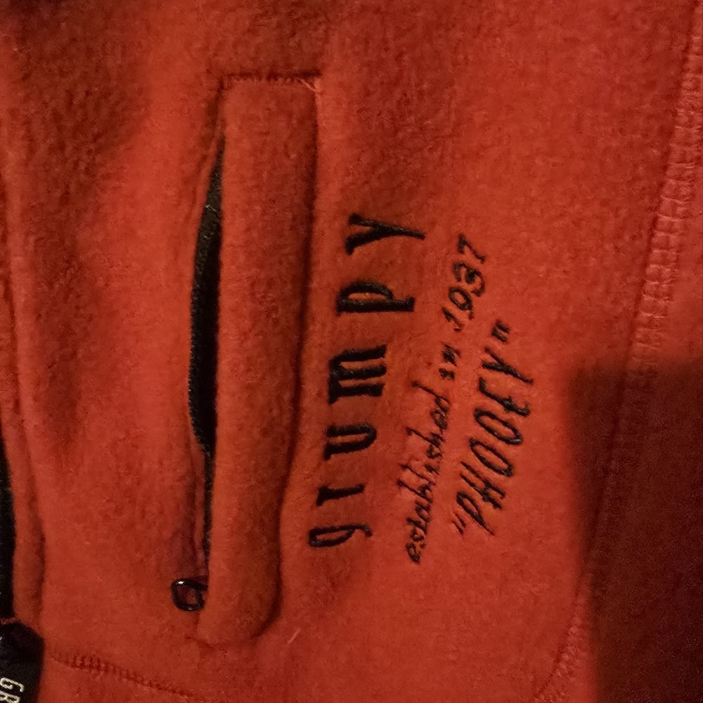 Disney Red Zip Up Fleece Sweater